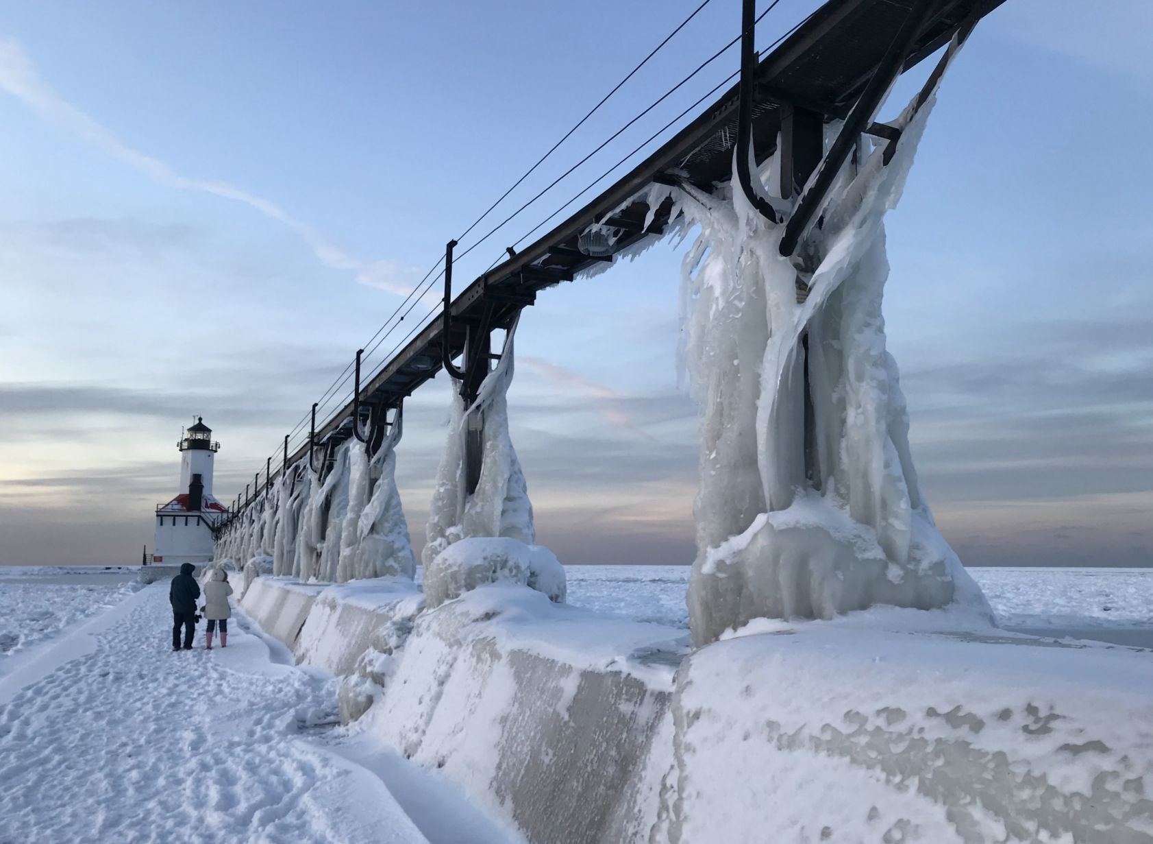 Frozen Lake Michigan